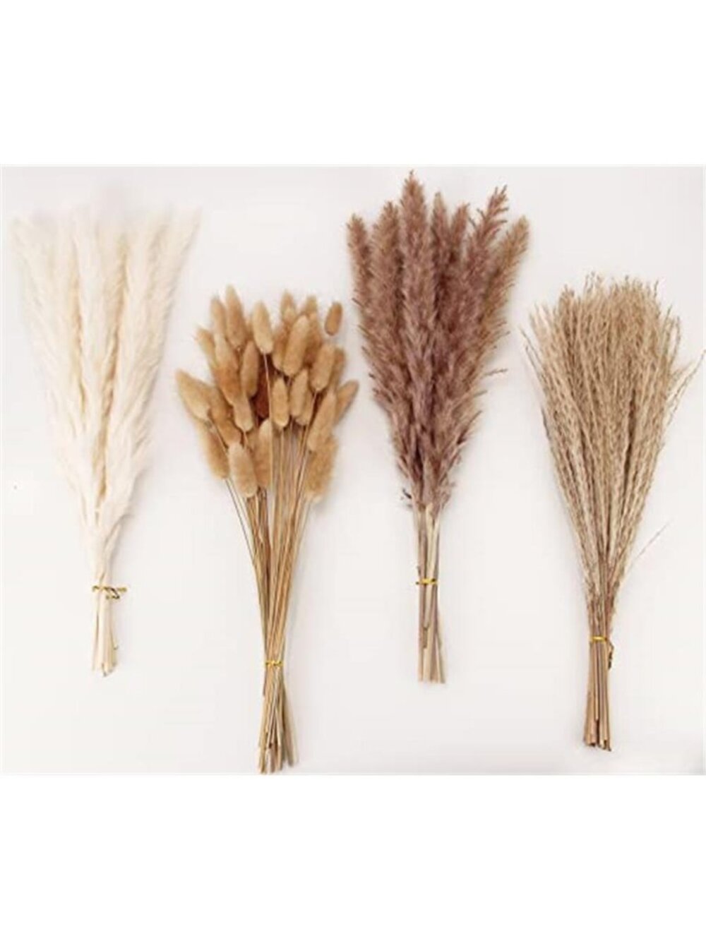 Dried Pampas Grass Decor, 100 Stems Pampas Grass Contains Bunny Tails Dried